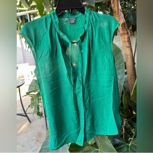 Vince 100% silk blouse neck tie